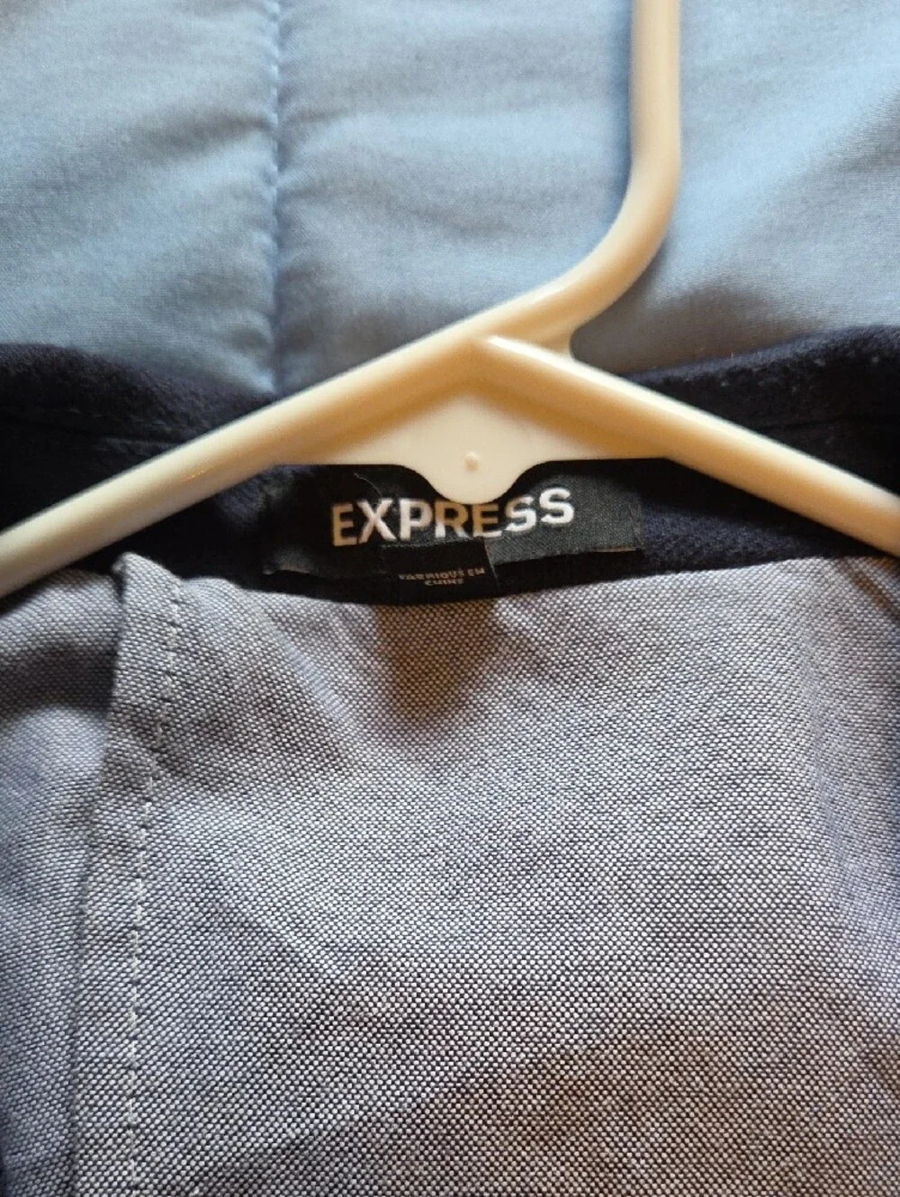 Express Men's Navy Two-Button Blazer- Slim Fit 38L/38L